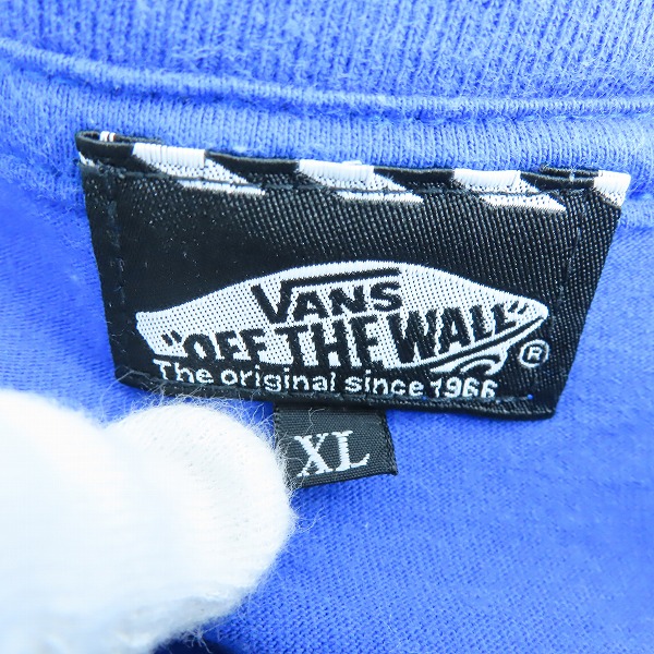 実際に弊社で買取させて頂いたSTANDARD CALIFORNIA×VANS Factory Team Tee コラボTシャツ 青/XLの画像 2枚目