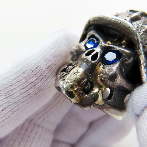 実際に弊社で買取させて頂いた【ギャラ付】トラヴィスワーカー FTW2013 ブラックヘルメット スカル リング w/ストーンアイズ ゴールドドリズラー 20.5-22号の画像 6枚目