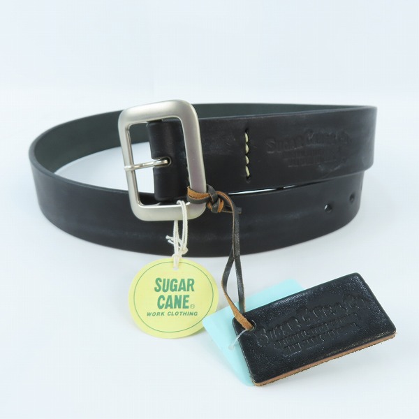 実際に弊社で買取させて頂いた(2)【未使用】SUGAR CANE/シュガーケーン レザーベルト/SCO-2320/ブラック/40