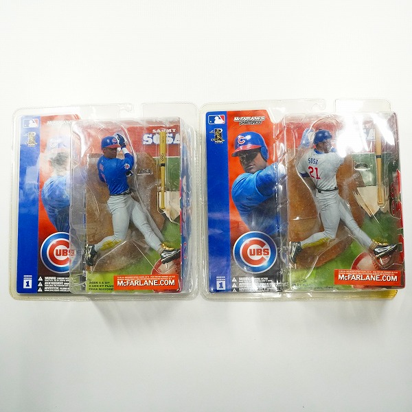 実際に弊社で買取させて頂いた【未開封】McFARLANE TOYS/マクファーレントイズ シカゴ・カブス #21 SAMMY SOSA サミー・ソーサ フィギュア 2点セット