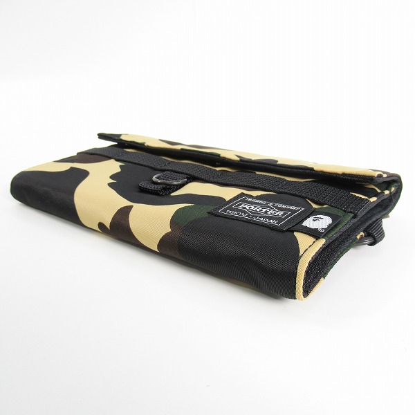 実際に弊社で買取させて頂いた【未使用】A BATHING APE ×PORTER/アベイシングエイプ×ポーター 1ST CAMO LONG WALLET ロングウォレット 001GDG831972Xの画像 2枚目
