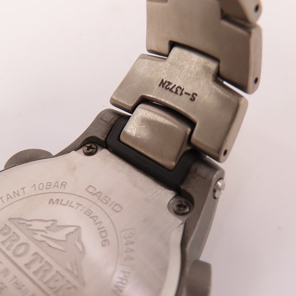 実際に弊社で買取させて頂いたCASIO/カシオ PROTREK SLIM LINE/プロトレック トリプルセンサーVer.3搭載 電波ソーラー 時計/ウォッチ PRW-3100Tの画像 7枚目