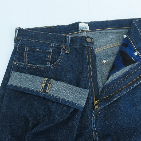 実際に弊社で買取させて頂いたA BATHING APE/アベイシングエイプ BAPE デニムパンツ 背面ポケット スタープリント/Lの画像 2枚目