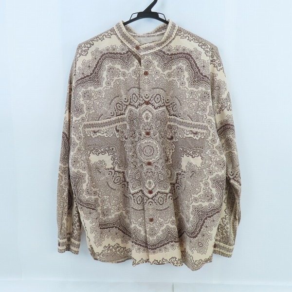 実際に弊社で買取させて頂いたTENDERLOIN/テンダーロイン ペイズリー 長袖 スタンドカラーシャツ/M