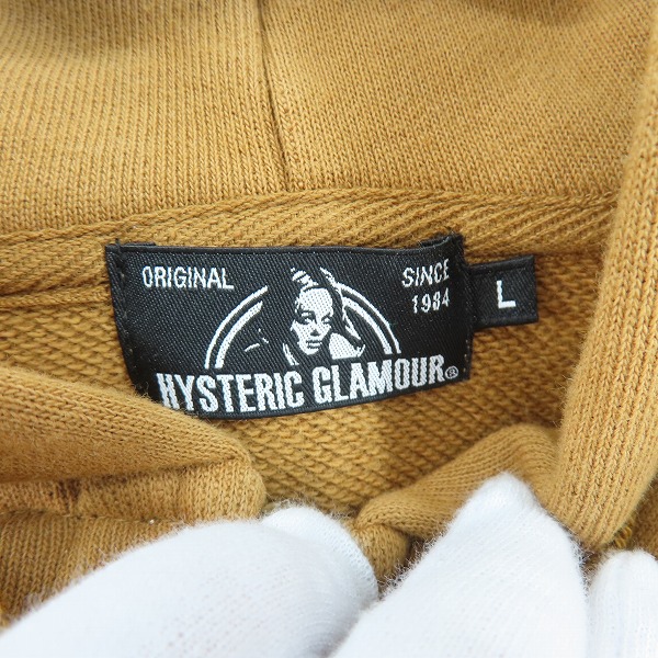 実際に弊社で買取させて頂いたHYSTERIC GLAMOUR/ヒステリックグラマー STICKER オーバーサイズパーカー 02203CF05 Lの画像 2枚目
