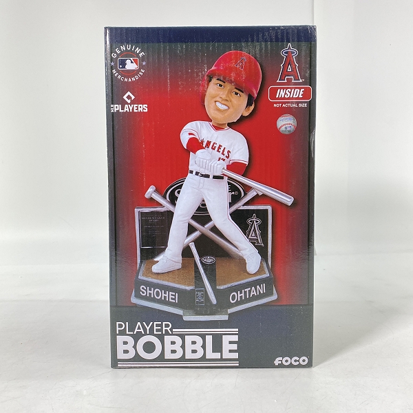 実際に弊社で買取させて頂いたFOCO PLAYER BOBBLE ボブルヘッド ロサンゼルス・エンゼルス ＃17 大谷翔平 シルバースラッガー賞 首振り フィギュア