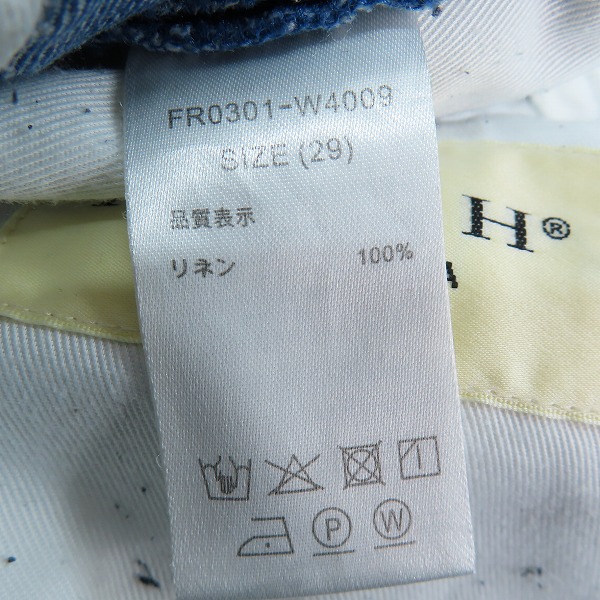 実際に弊社で買取させて頂いたFARAH/ファーラー Two Tuck Wide/ツータックワイドパンツ FR0301-W4009/29の画像 3枚目