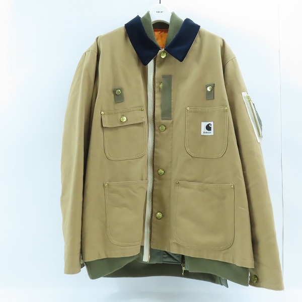実際に弊社で買取させて頂いたSacai × Carhartt/サカイ × カーハート 23AW WIP Canvas x MA-1 JK Michigan Jacket/ミシガンジャケット 23-03110M/3