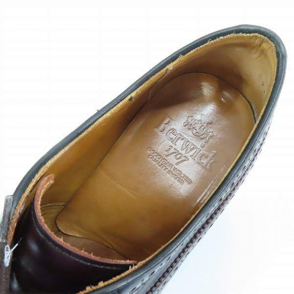 実際に弊社で買取させて頂いたBerwick/バーウィック ウイングチップ レザー ビジネスシューズ 5278/7.5の画像 4枚目
