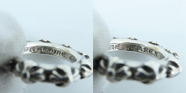 実際に弊社で買取させて頂いたCHROME HEARTS/クロムハーツ CROSS BAND RING/クロス バンド リング 16.5号の画像 6枚目