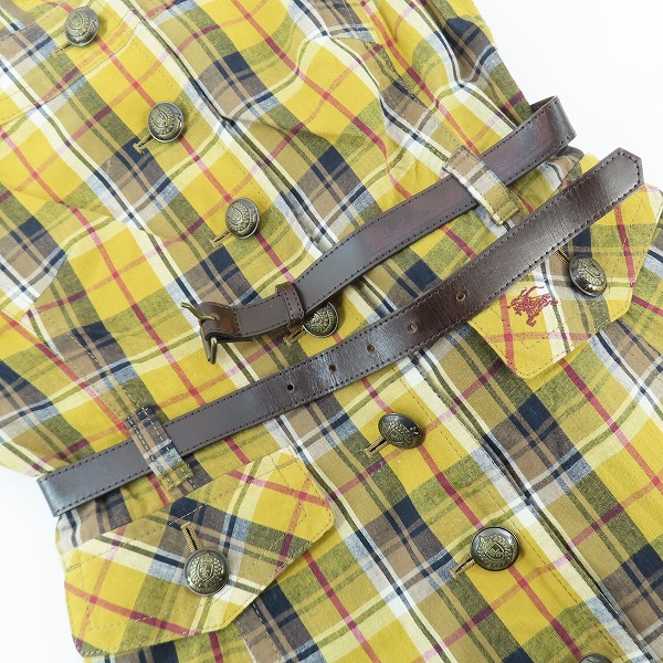 実際に弊社で買取させて頂いたBurberry London BLUE LABEL/バーバリーロンドン ブルーレーベル ノバチェック ベルト ワンピース E1J52-202-60/38の画像 7枚目