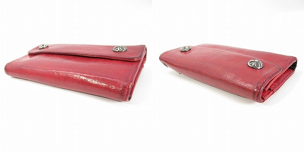 実際に弊社で買取させて頂いた【インボイス原本】CHROME HEARTS/クロムハーツ WAVE/ウェーブウォレット クロスボタン/長財布の画像 2枚目