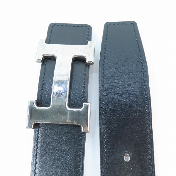 実際に弊社で買取させて頂いたHERMES/エルメス コンスタンス/Hロゴバックル/□G刻印 リバーシブル レザーベルト の画像 1枚目
