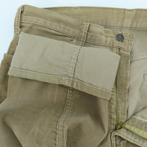 実際に弊社で買取させて頂いたLevis/リーバイス 80s ヴィンテージ 519 刻印536 白タブ コーデュロイパンツ ブラウン/W34L31の画像 2枚目