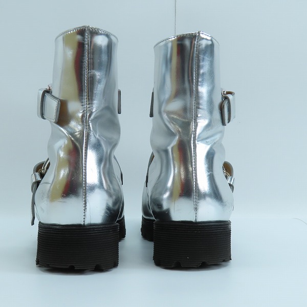 実際に弊社で買取させて頂いたnoir keininomiya ×church's/ノワール・ケイニノミヤ(ギャルソン)×チャーチ メリージェーンブーツ/シルバー/37の画像 1枚目