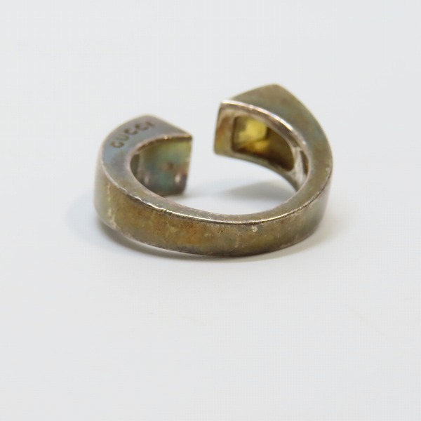 実際に弊社で買取させて頂いたGUCCI/グッチ Gマーク/ストーン リング/指輪 10号の画像 4枚目