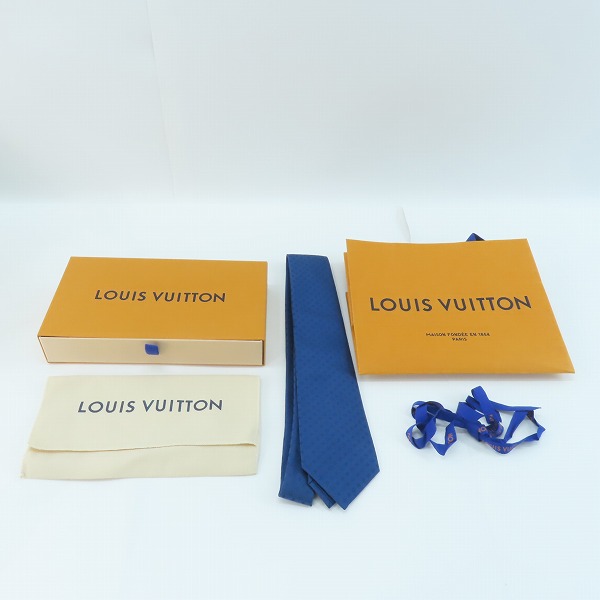 実際に弊社で買取させて頂いた【JPタグ】LOUIS VUITTON/ルイヴィトン モノグラム総柄 シルクネクタイ M75988の画像 7枚目