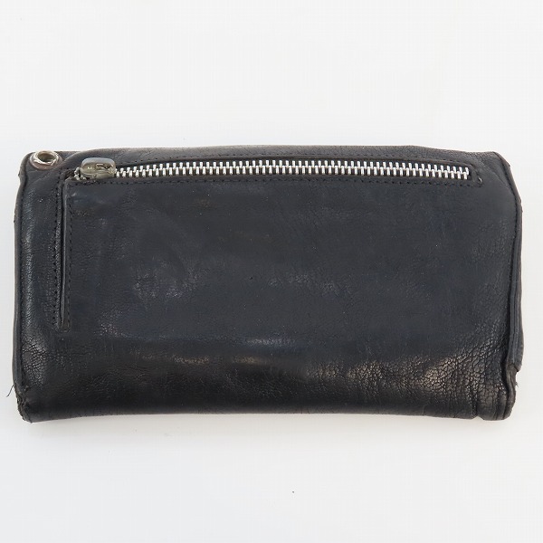 実際に弊社で買取させて頂いたCHROME HEARTS/クロムハーツ WAVE/ウェーブウォレット クロスボタン 財布の画像 1枚目