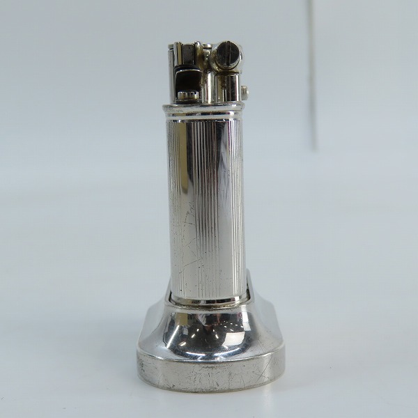 実際に弊社で買取させて頂いたdunhill/ダンヒル ユニーク 卓上型 テーブルオイルライター シルバーの画像 2枚目
