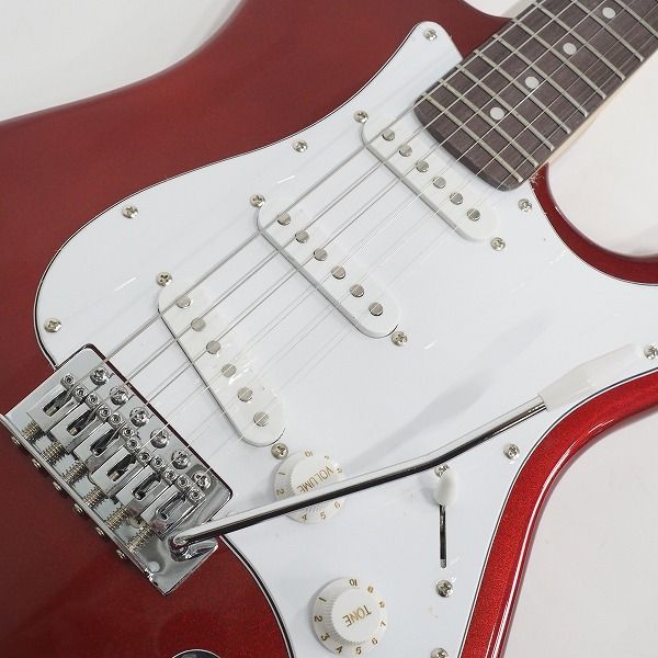 実際に弊社で買取させて頂いた★PhotoGenic/フォトジェニック ST-180/MRD ストラトキャスターType マッチングヘッド エレキギター ソフトケース付 の画像 5枚目