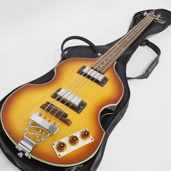 実際に弊社で買取させて頂いた★Epiphone/エピフォン Viola-Bass バイオリンベースType 4弦エレキベース ソフトケース付
