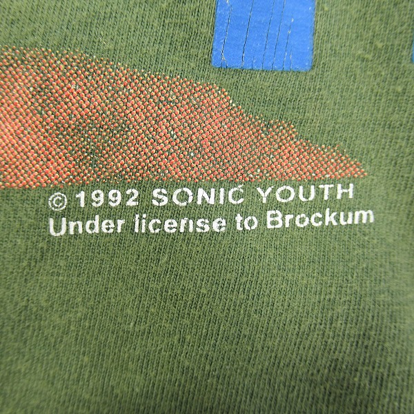 実際に弊社で買取させて頂いたSonic Youth/ソニックユース Brockumボディ/1992年製/ヴィンテージ DirtyTシャツ Lの画像 4枚目