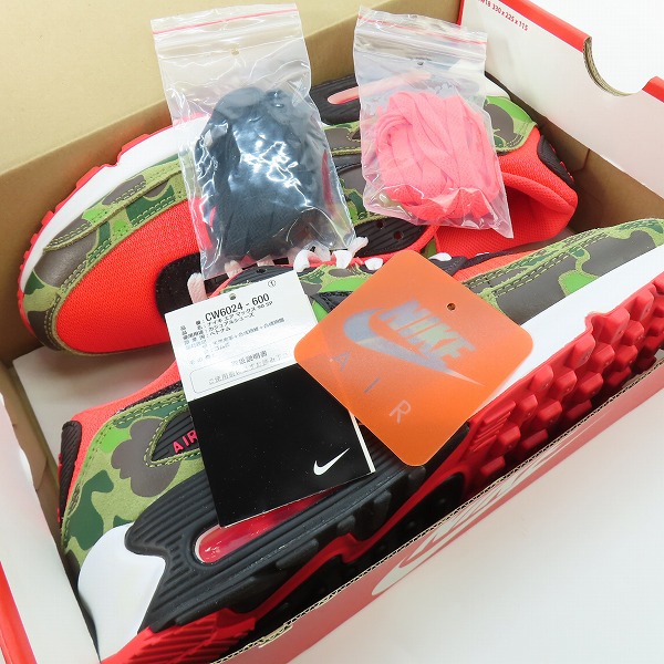 実際に弊社で買取させて頂いたNIKE×atmos/ナイキ×アトモス AIR MAX 90 SP REVERSE DUCK CAMO/リバース ダック カモ CW6024-600/29の画像 8枚目