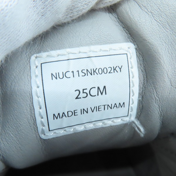 実際に弊社で買取させて頂いたnano universe/ナノユニバース ダメリーノ レザー スニーカー ブラック NUC11SNK002KY /25の画像 5枚目