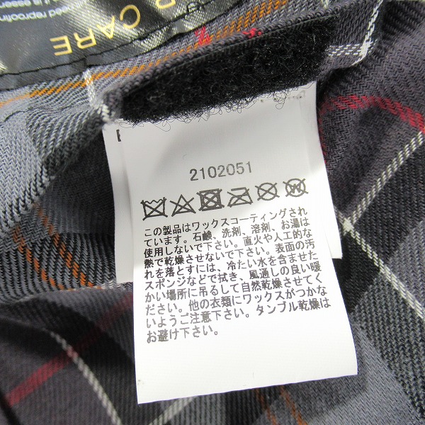 実際に弊社で買取させて頂いたBarbour/バブアー 21AW BEDALE SL オイルドジャケット 2102051/38の画像 5枚目