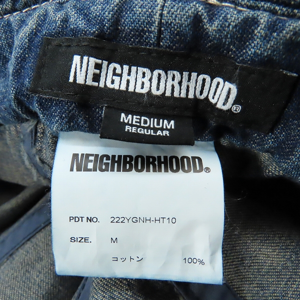 実際に弊社で買取させて頂いたNEIGHBORHOOD/ネイバーフッド 22AW DENIM BALL HAT/バケットハット 222YGNH-HT10/Mの画像 5枚目