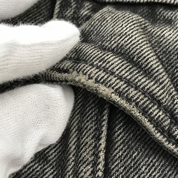 実際に弊社で買取させて頂いたLevi's/リーバイス ユーロリーバイス/チュニジア製/ブラックデニムジャケット/Gジャン 70503-02/XXLの画像 6枚目