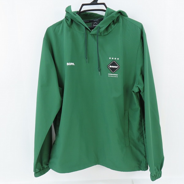 実際に弊社で買取させて頂いたF.C.Real Bristol/レアルブリストル 22SS LOGO APPLIQUE PULLOVER HOODED ANORAK プルオーバーアノラック FCRB-220069/M