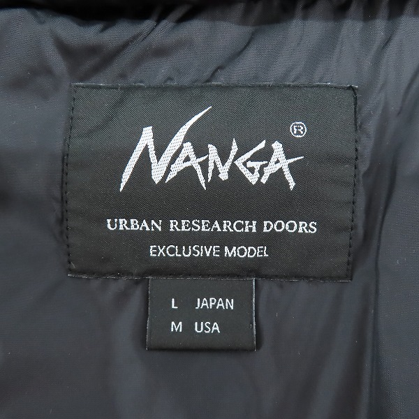 実際に弊社で買取させて頂いたNANGA×URBAN RESEARCH DOORS/ナンガ×アーバンリサーチドアーズ AURORA/オーロラ ダウンジャケット/DR17-17H701/Lの画像 2枚目