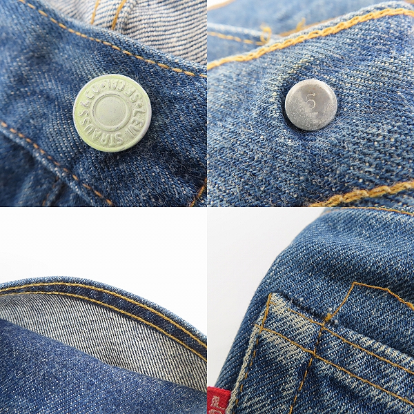 実際に弊社で買取させて頂いたLEVI'S/リーバイス 501 ヴィンテージ 66後期 刻印6 スモールe ボタンフライ デニムパンツ/W34L36の画像 7枚目