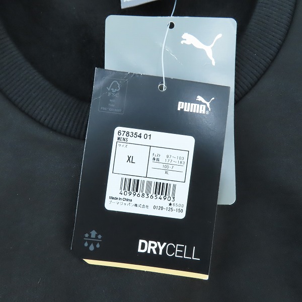 実際に弊社で買取させて頂いた【未使用】PUMA/プーマ OPEN ROAD 裏起毛 クルースウェット 678354-01/XLの画像 6枚目