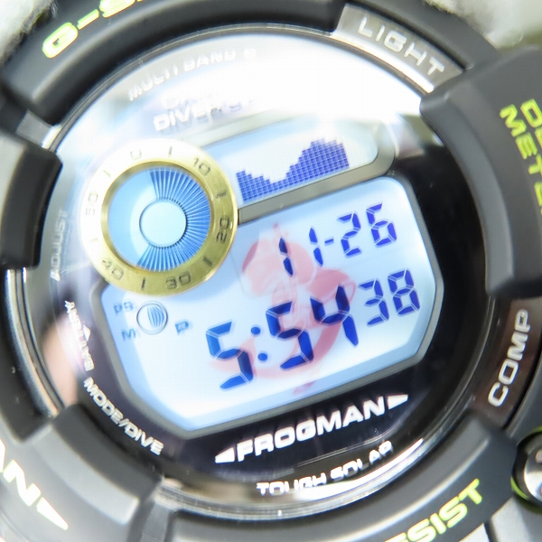 実際に弊社で買取させて頂いたG-SHOCK/Gショック FROGMAN/フロッグマン 海上保安制度創設70周年記念 タフソーラー GWF-D1000JCG-9JRの画像 4枚目
