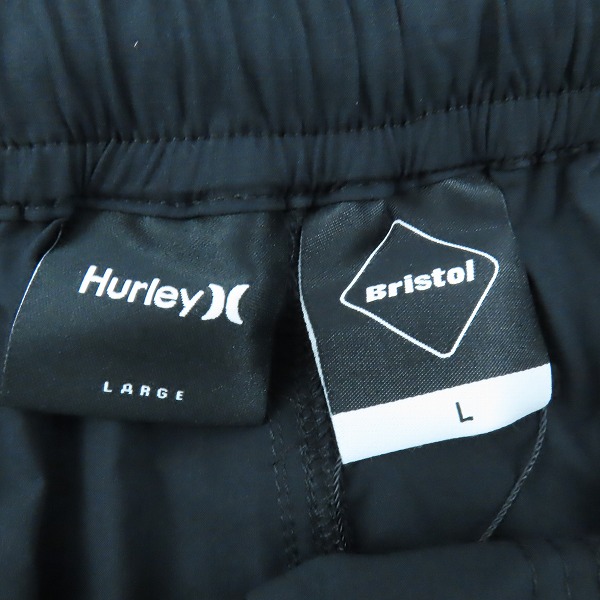 実際に弊社で買取させて頂いた【未使用】F.C.Real Bristol × Hurley/エフシーレアルブリストル × ハーレー スイムショーツ ブラック/Lの画像 3枚目