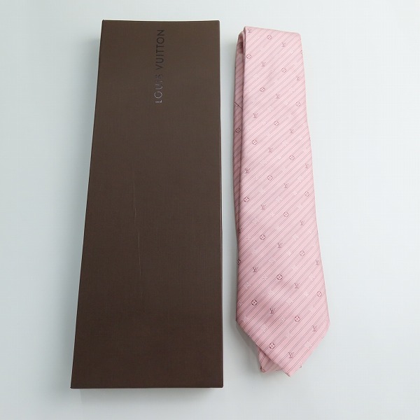 実際に弊社で買取させて頂いたLOUIS VUITTON/ルイヴィトン 総柄 シルク 100％ ネクタイの画像 7枚目