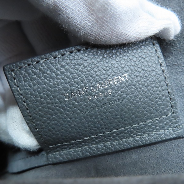 実際に弊社で買取させて頂いたSAINT LAURENT/サンローラン SHOPPING BAG HOLD/ボールド レザー トートバッグ 676657の画像 4枚目