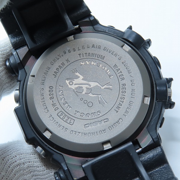 実際に弊社で買取させて頂いたG-SHOCK/Gショック FROGMAN/フロッグマン DW-8200Z-1T【動作未確認】の画像 3枚目