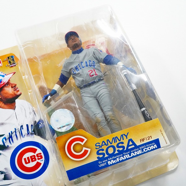 実際に弊社で買取させて頂いた【未開封】McFARLANE TOYS/マクファーレントイズ シカゴ カブス #21 SAMMY SOSA サミー・ソーサ フィギュアの画像 3枚目