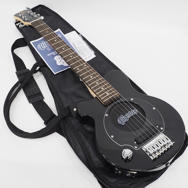 実際に弊社で買取させて頂いた★PIGNOSE/ピグノーズ PGG-200 Travel Guitar アンプ内蔵 ミニ エレキギター レフティ/左きき用 ソフトケース付