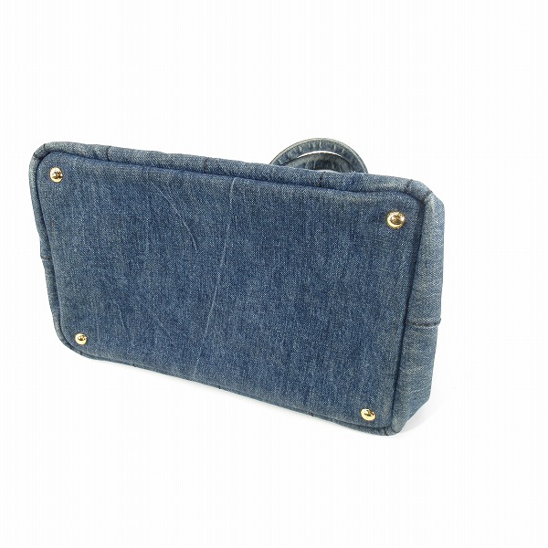 実際に弊社で買取させて頂いたPRADA/プラダ カナパ デニム バンド/トートバッグ B1877Bの画像 2枚目