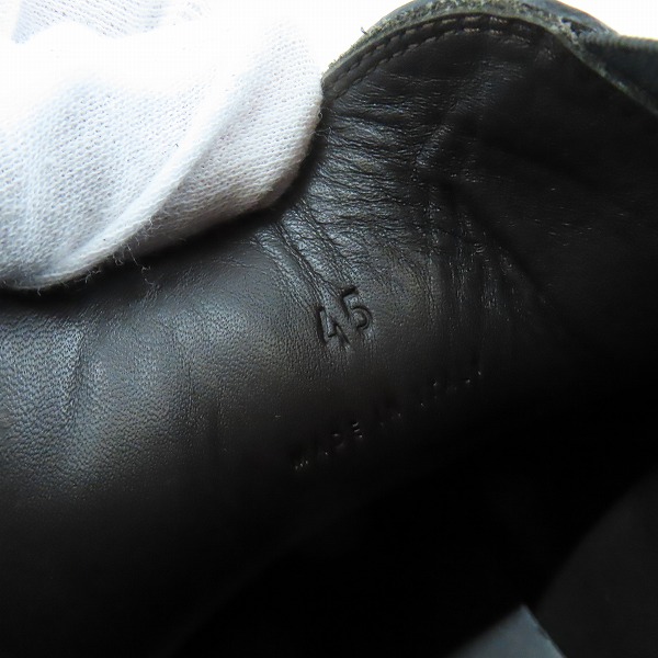 実際に弊社で買取させて頂いたBOTTEGA VENETA/ボッテガヴェネタ タイヤアンクル サイドゴア チェルシーブーツ ブラック×グリーン/45の画像 5枚目