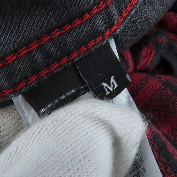 実際に弊社で買取させて頂いたDIESEL/ディーゼル 18AW リバーシブル チェック デニム シャツ/ジャケット/Mの画像 5枚目