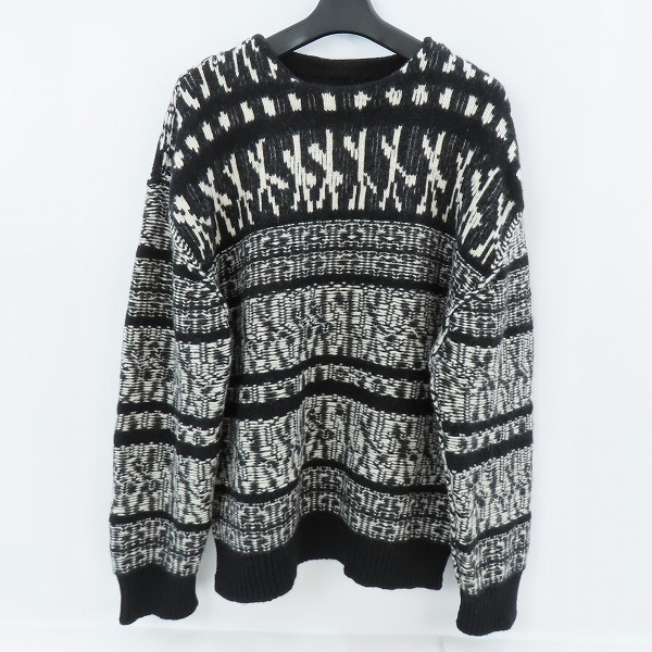 実際に弊社で買取させて頂いた【JPタグ】GIVENCHY/ジバンシィ 21AW モチーフストライプジャカードウールニット BM90HJ4Y9S/XS