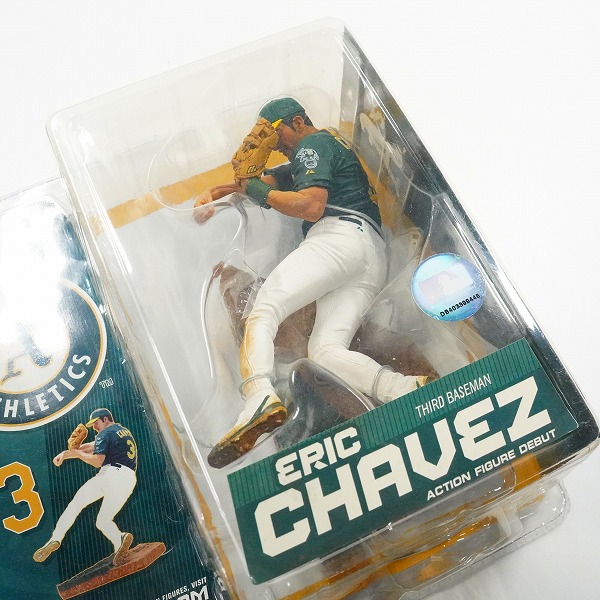 実際に弊社で買取させて頂いた【未開封】McFARLANE TOYS/マクファーレントイズ オークランド・アスレチックス #3 ERIC CHAVEZ エリック・チャベス フィギュアの画像 3枚目