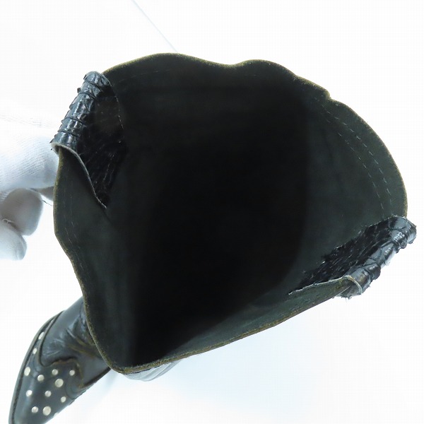 実際に弊社で買取させて頂いたJUNYA WATANABE COMME des GARCONS/ジュンヤワタナベ コムデギャルソン レザー ロングブーツ/Mの画像 4枚目