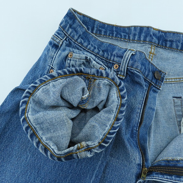 実際に弊社で買取させて頂いたLevi's/リーバイス 505-0217 デニム パンツ 42TALON ボタン裏650 82年製 W36の画像 2枚目