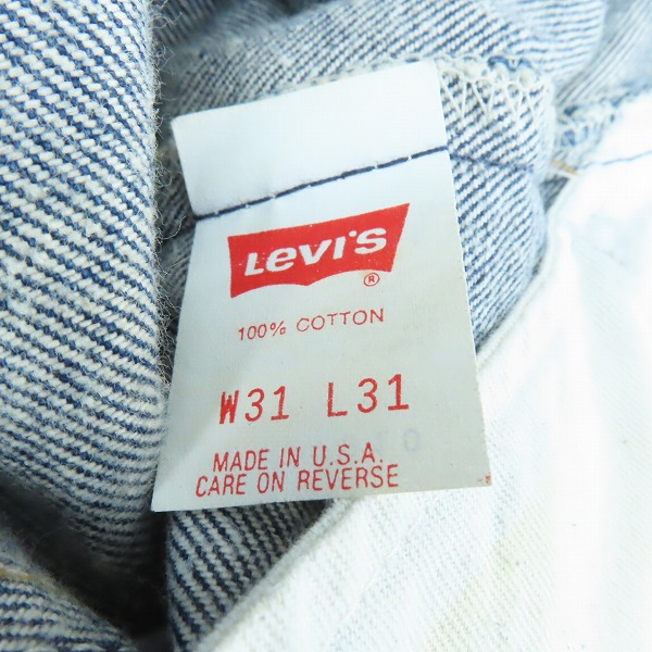 実際に弊社で買取させて頂いたLevi's/リーバイス 501xx  USA製 刻印520 ボタンフライ デニムパンツ /W31 L31の画像 3枚目